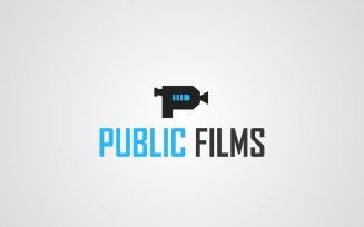 Public Films Logo Design Template