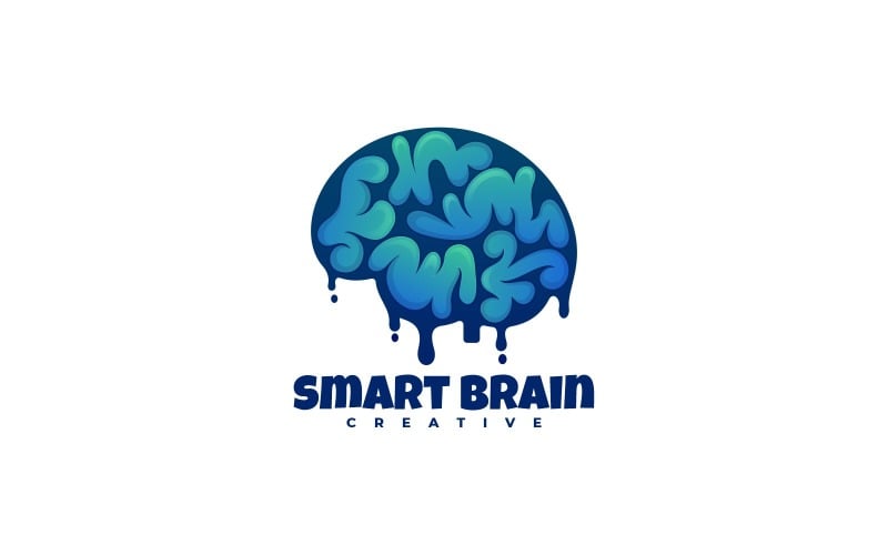 Smart Brain Gradient Logo Logo Template