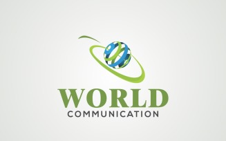 World Communication Logo Design Template