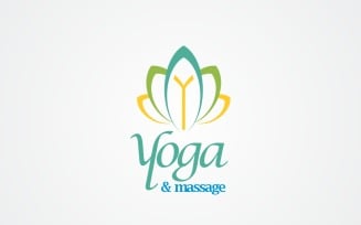 Yoga & Massage Logo Design Template