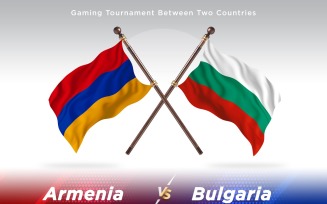 Armenia versus Bulgaria Two Flags