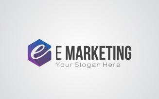 E Marketing Logo Design Template