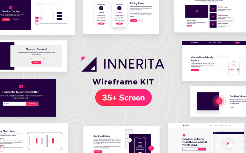 Innerita Wireframe Kit Template UI Element