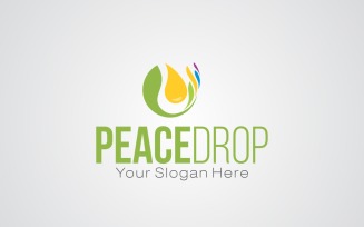 Peace Drop Logo Design Template