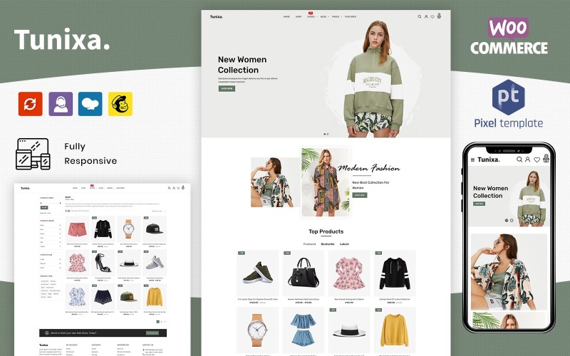 Tunixa - Minimalistic WooCommarce Fashion Store WooCommerce Theme