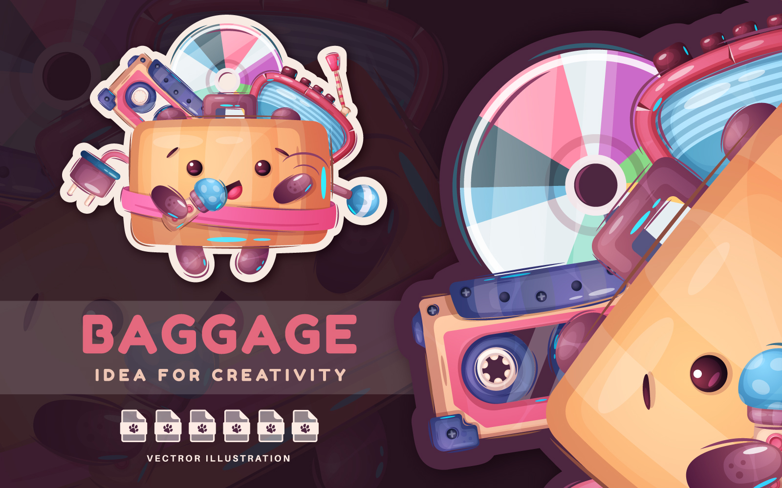 Kit Graphique #202354 Caractere Sticker Web Design - Logo template Preview