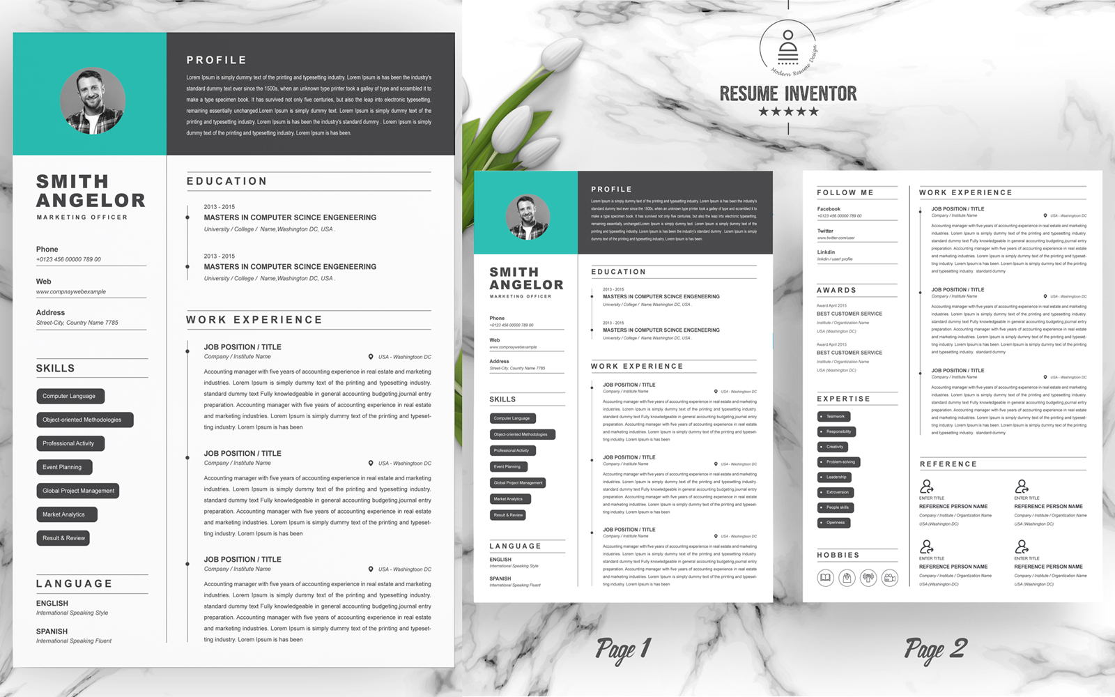 Template #202397 Resume Template Webdesign Template - Logo template Preview
