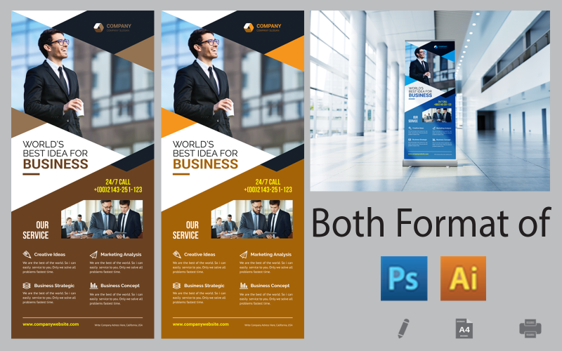 Computer Training Roll Up Banner Corporate Identity