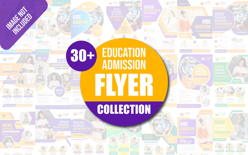 Education admission flyer template Collection Corporate Identity