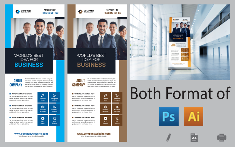 Training Center Roll Up Banner Corporate Identity