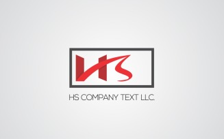 HS Company Text LLC Logo Design Template