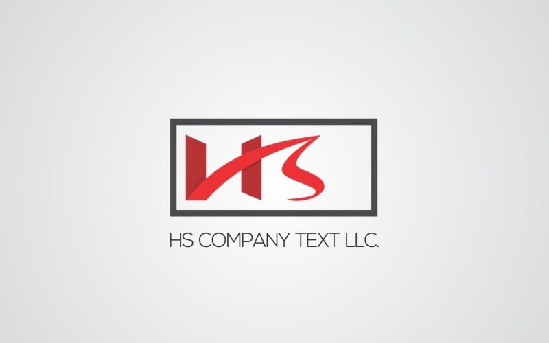 HS Company Text LLC Logo Design Template Logo Template