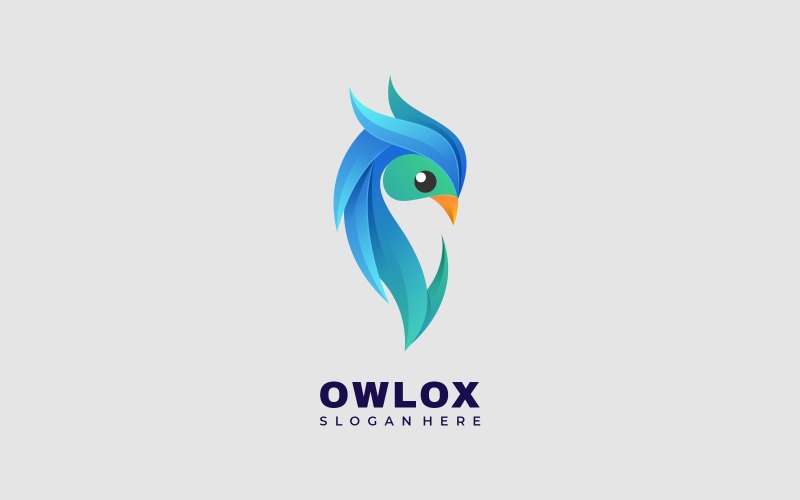 Owl Gradient Color Logo Style Logo Template