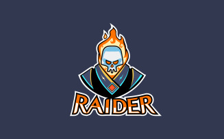 Raider Mascot Logo Icon Design Concept