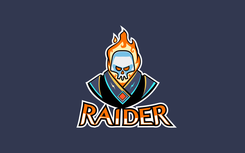 Raider Mascot Logo Icon Design Concept Illustration