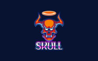 Skull Mascot Logo Icon Design