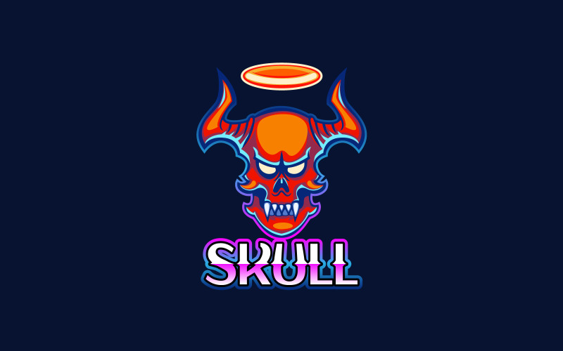 Skull Mascot Logo Icon Design Illustration
