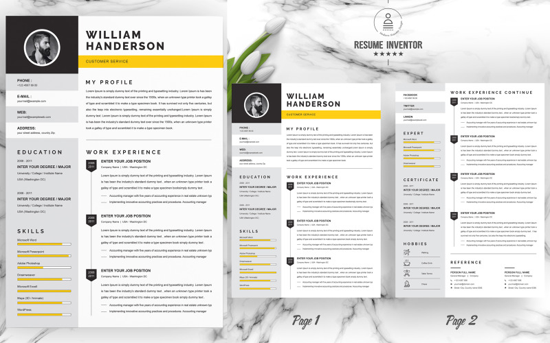 William Handerson / CV Template Resume Template