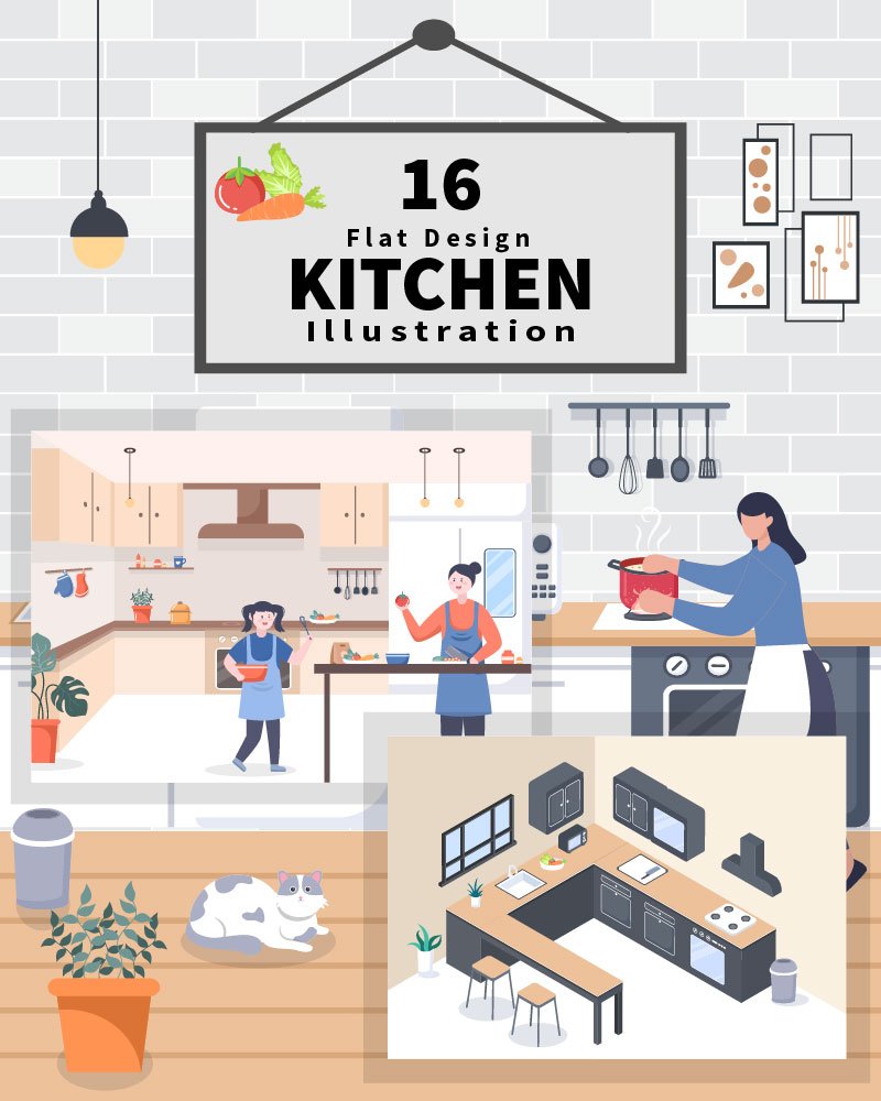 Kit Graphique #202513 Kitchen Interieur Divers Modles Web - Logo template Preview