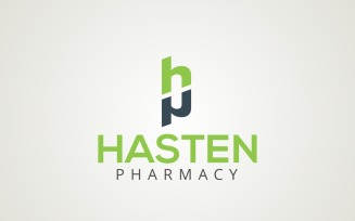 Hasten Pharmacy Corporate Logo Design Template