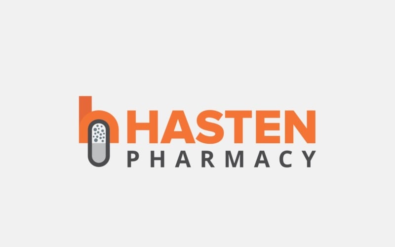 Hasten Pharmacy Logo Design Logo Template