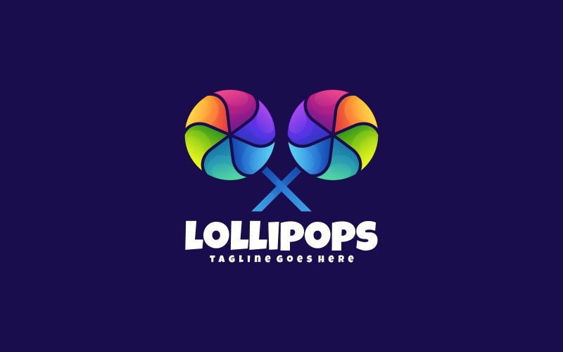 Lollipops Gradient Colorful Logo Logo Template