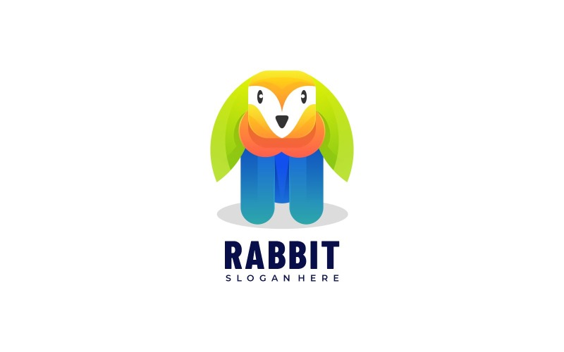 Vector Rabbit Colorful Logo Style Logo Template