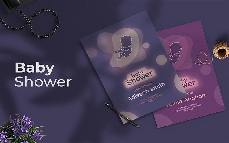 Template #202637 Shower Invitation Webdesign Template - Logo template Preview