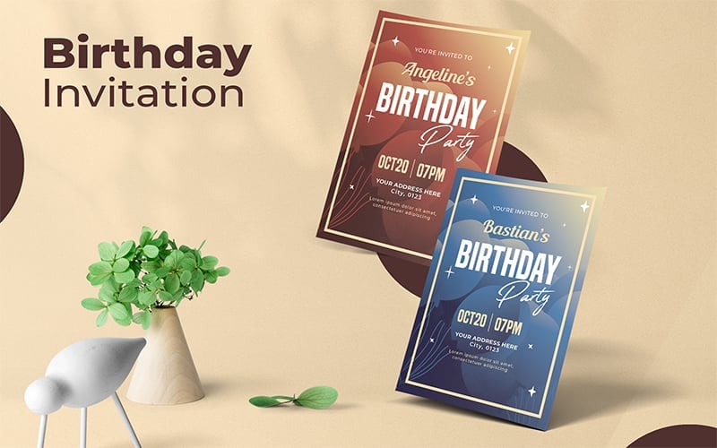 Template #202656 Invitation Card Webdesign Template - Logo template Preview