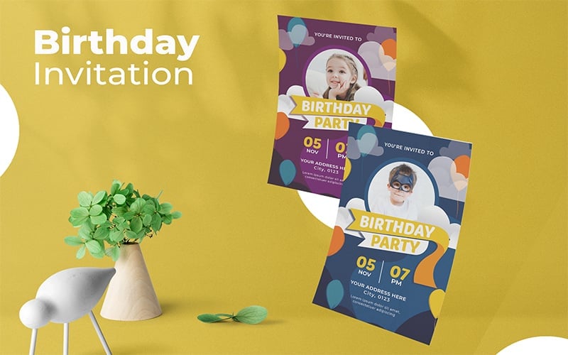 Kit Graphique #202657 Birthday Invitation Divers Modles Web - Logo template Preview