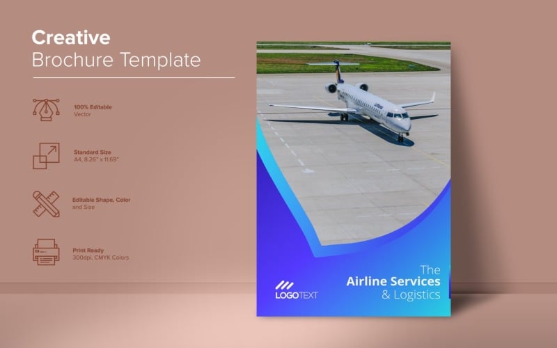Airline Services Brochure Template Corporate Identity