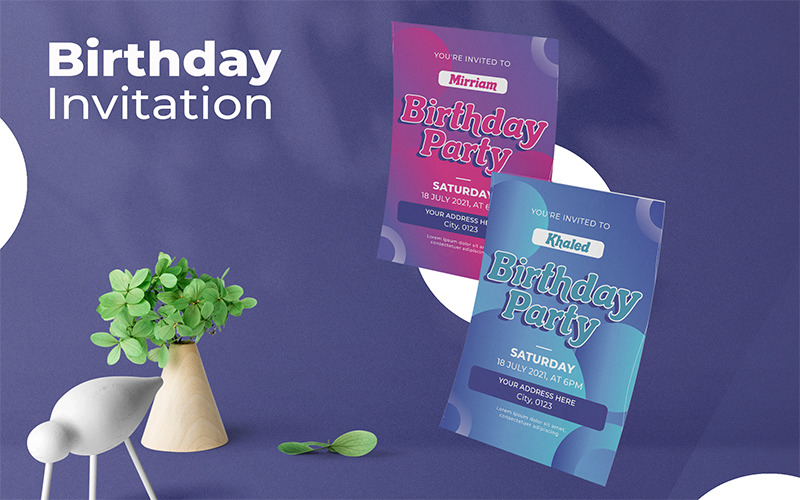 Khaled Birthday Party - Invitation Corporate Identity