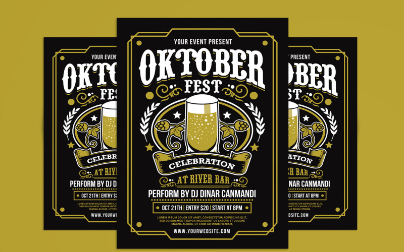 Oktoberfest Celebration Flyer Corporate Identity