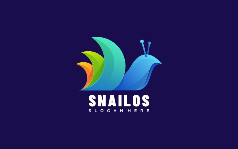 Snail Gradient Colorful Logo Style Logo Template