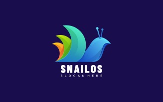 Snail Gradient Colorful Logo Style