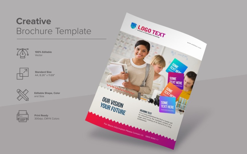 University Brochure Design Template Corporate Identity