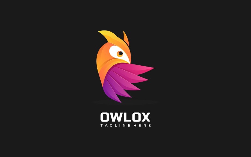 Vector Owl Gradient Logo Style Logo Template