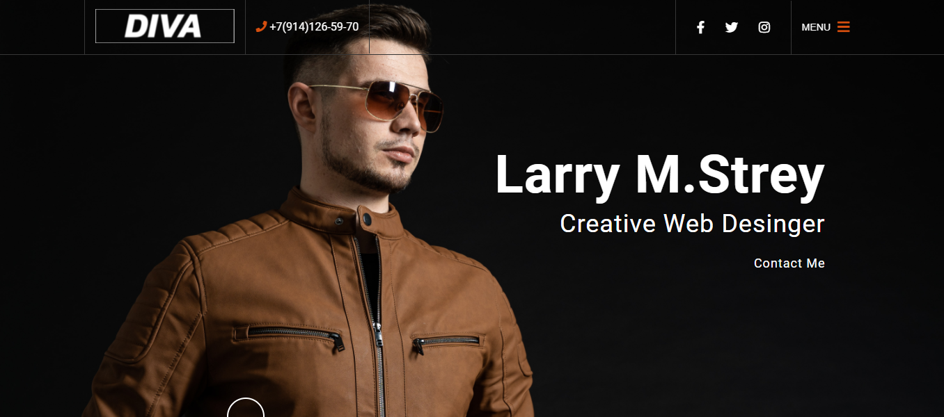 DIVA - Portfolio Personal HTML Landing Page template
