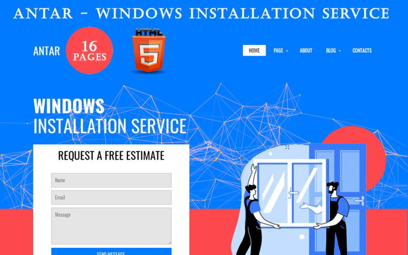 ANTAR - Windows Installation Service HTML Version Of The Template Website Template