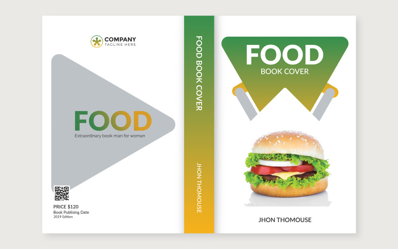 Food Book Cover Template Design Corporate Identity