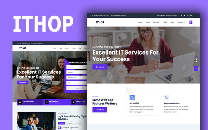 ITHOP - Technology & IT Solutions HTML5 Website template Website Template