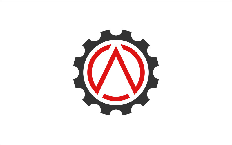Letter A gear maintenance vector template Logo Template