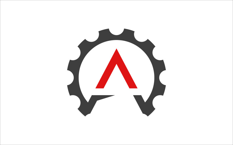 Letter A gear vector template Logo Template