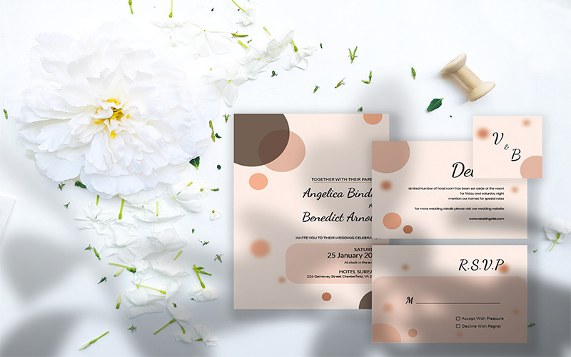 Angelica Wedding Set - Invitation Corporate Identity