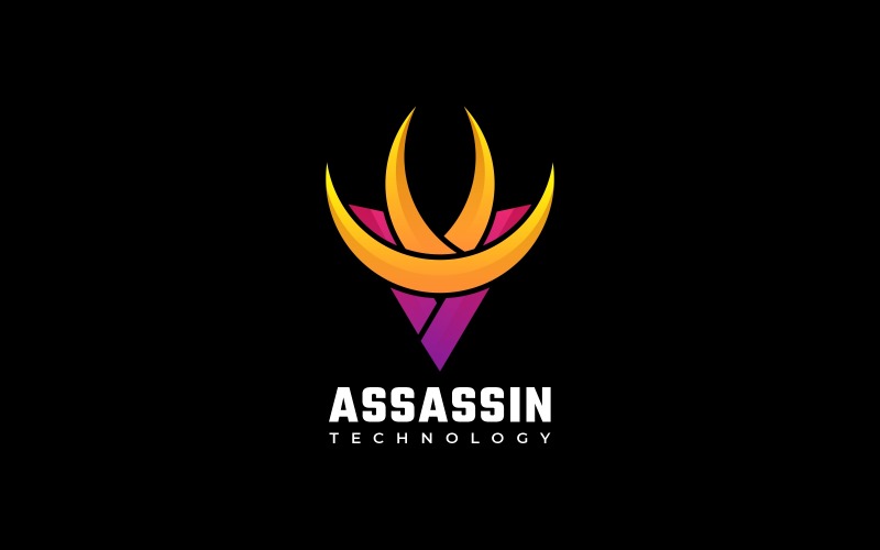 Assassin Gradient Colorful Logo Logo Template