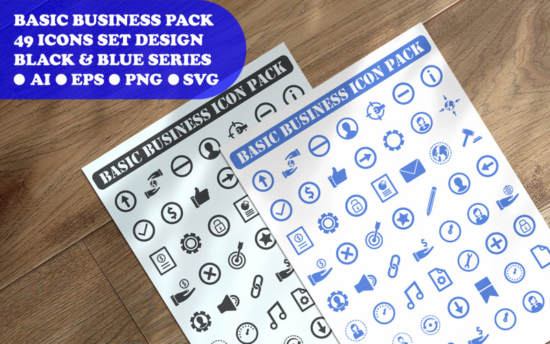 Basic Business Icon Set Template
