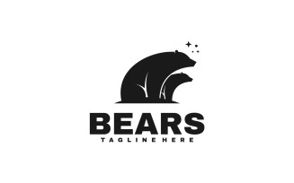 Bears Silhouette Logo Style