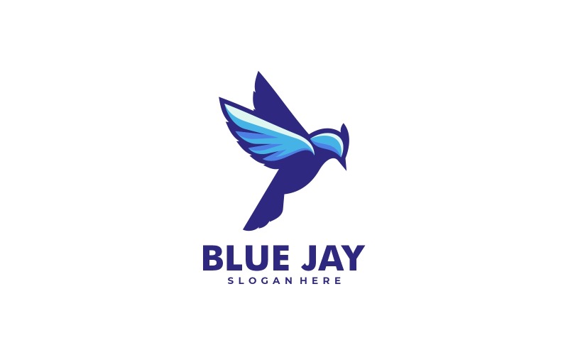 Blue Jay Simple Mascot Logo Logo Template