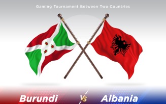 Bosnia versus Albania Two Flags