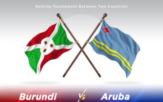 Bosnia versus Aruba Two Flags